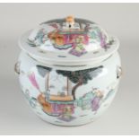 Chinese lidded pot, H 21 cm.
