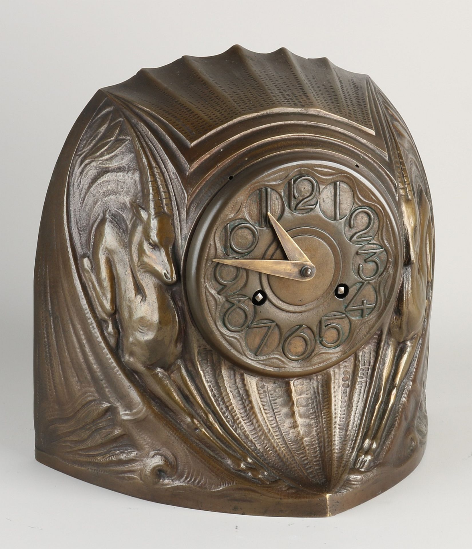 Amsterdam School mantel clock by Theo van Reijn