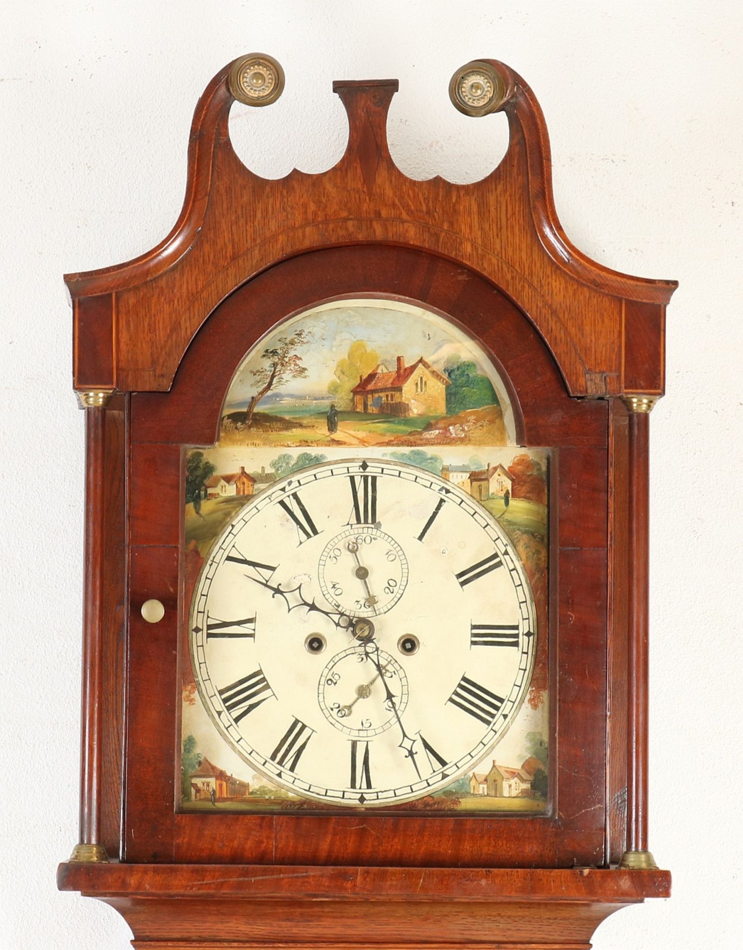 Antique English grandfather clock, H 225 cm. - Image 2 of 2