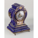 Antique French porcelain mantel clock, 1890