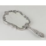 Hand mirror with silver