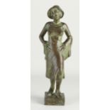 Bronze figure, Lady with hat