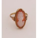 Gold ring with cameo