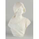 G. Pugi, Antique ladies bust, H 24 cm.