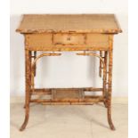 Antique bamboo tea table, 1910