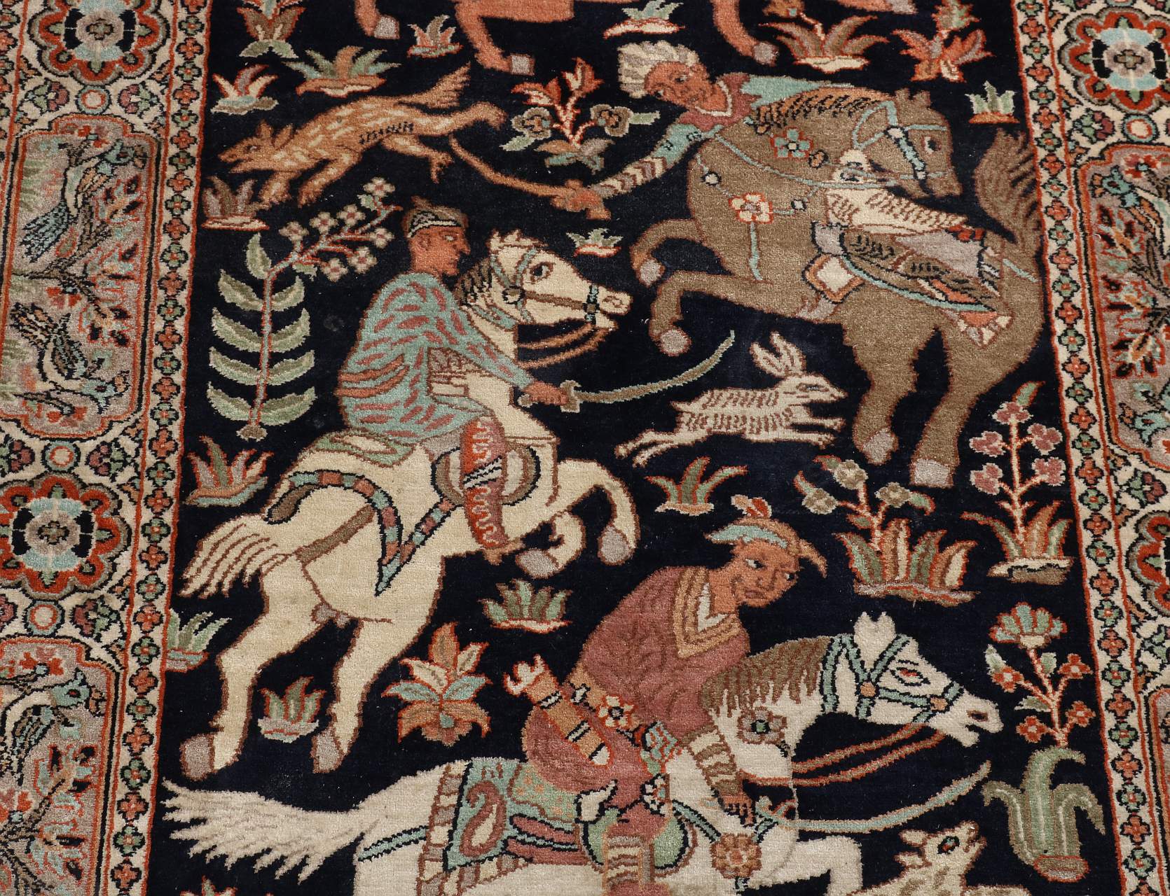 Silk Ghoum/Iran rug, 121 x 78 cm. - Image 2 of 3