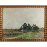 Berend Brouwer, Farm with farmer, horse cart and red cabbage field