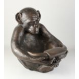 Bronze chimpanzee shell