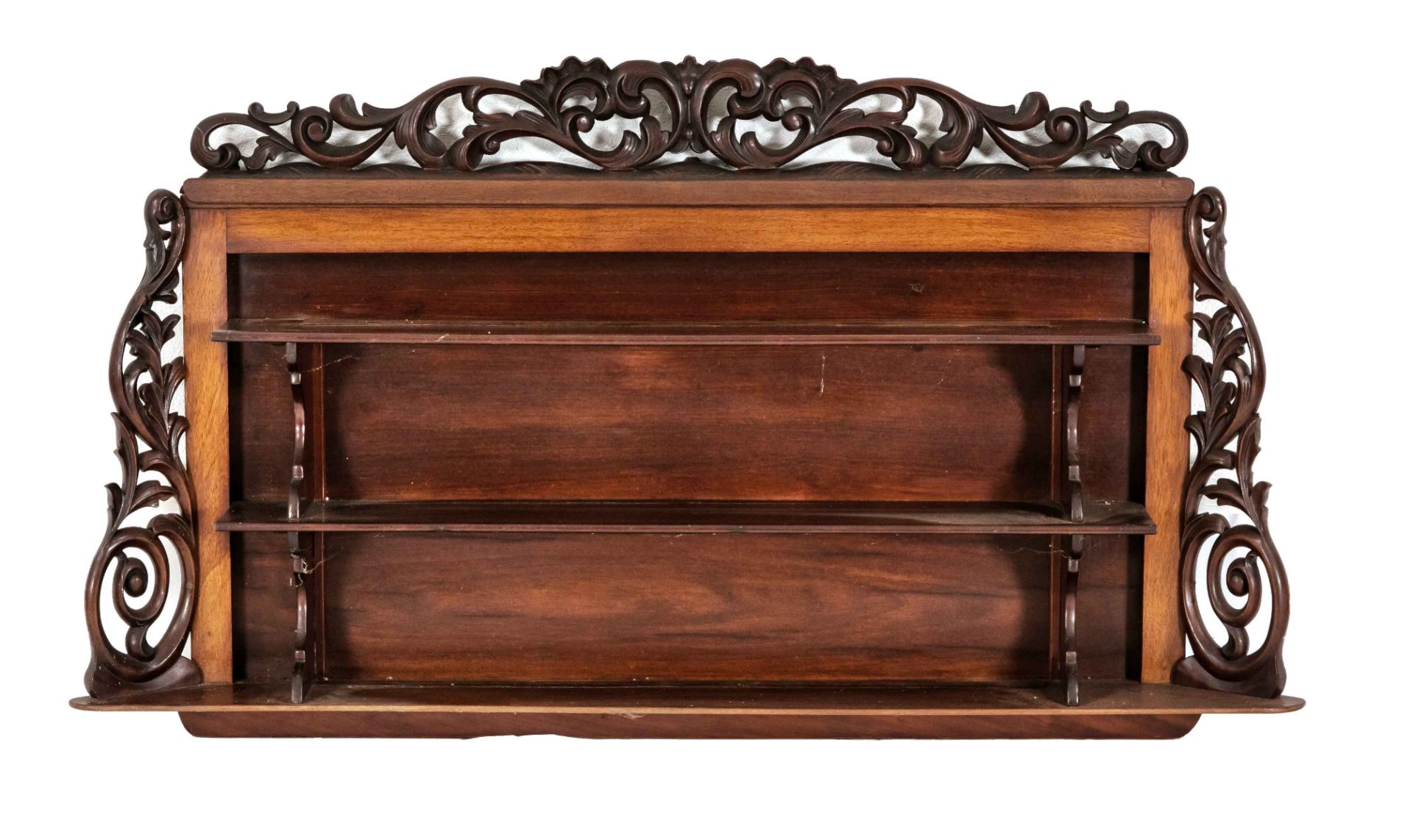 Mahogany wall cabinet, 1880