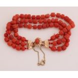 Red coral bracelet