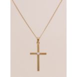 Gold necklace with cross