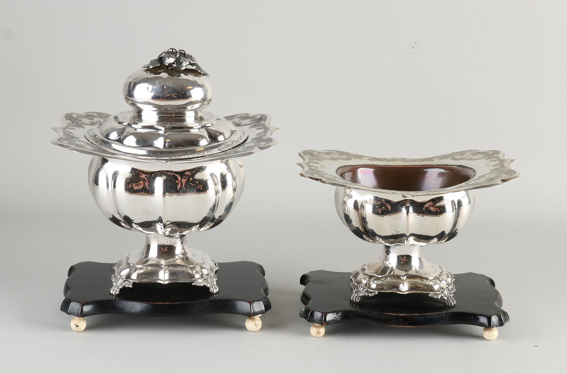 Silver tobacco jar & pipe stove, 1864 - Image 2 of 2