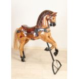 Solid wood carousel horse