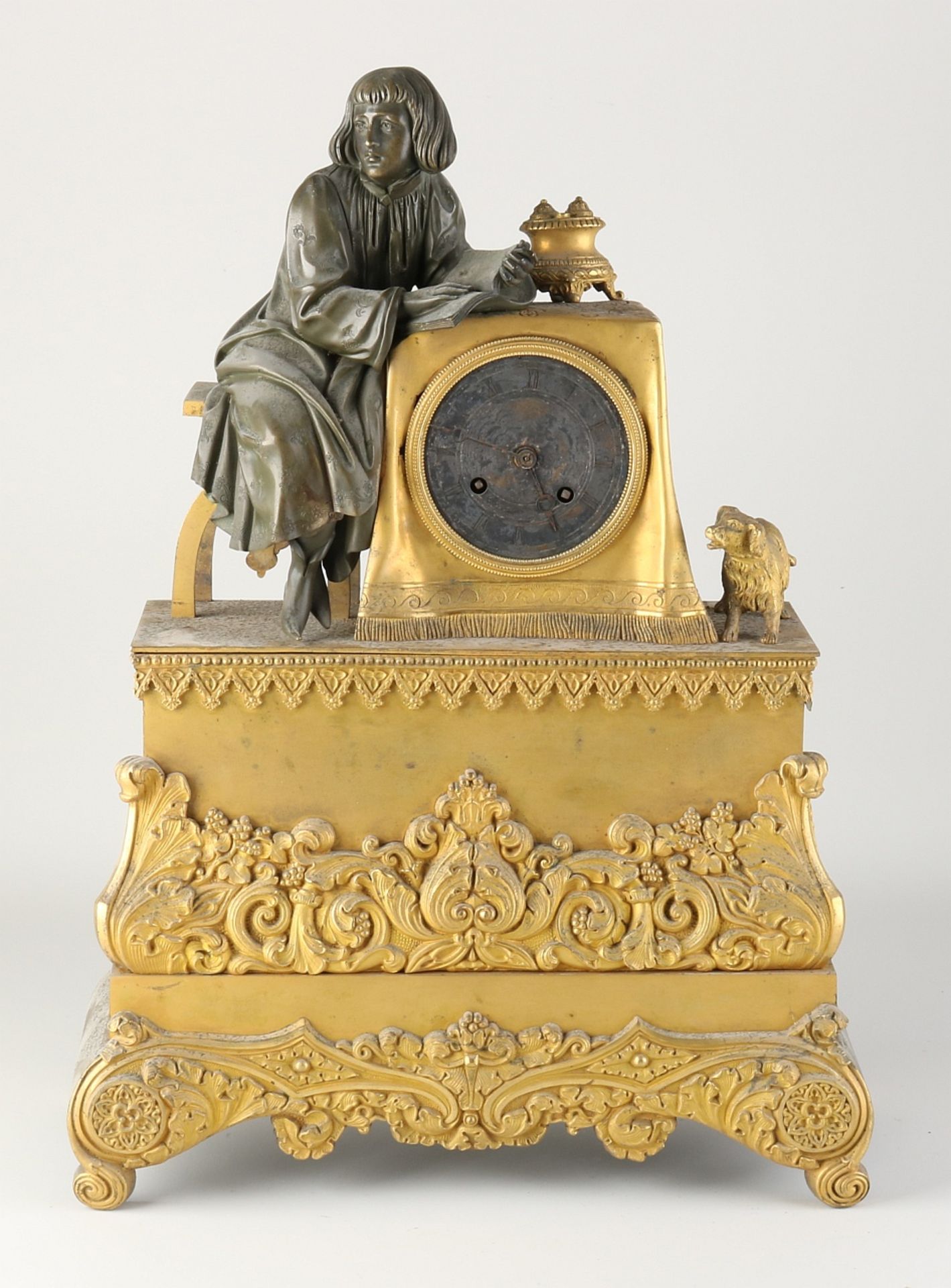 French Charles Dix mantel clock, H 47 cm.