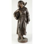 Antique bronze figure by A. Falguiere