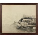 C. Kickert, Harbor with castle and steamboat