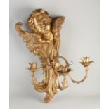 Gold plated 3-light wall sconce