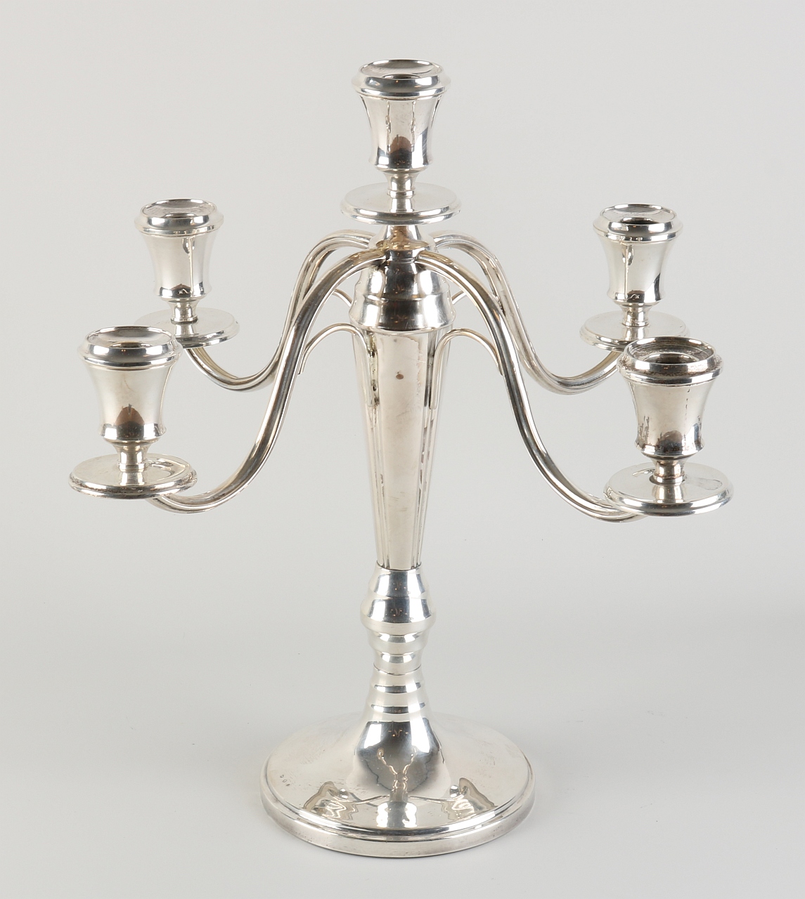 Silver 5-light candlestick