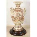 Large antique Chinese Satsuma vase, H 94 cm.