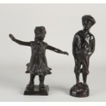 Two bronze figures