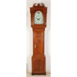 Antique English grandfather clock, H 214 cm.