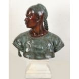 Very large bronze Indian bust