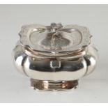 Silver tea caddy, 1837