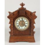 Antique oak table clock, 1900