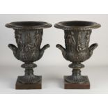 Two bronze vases