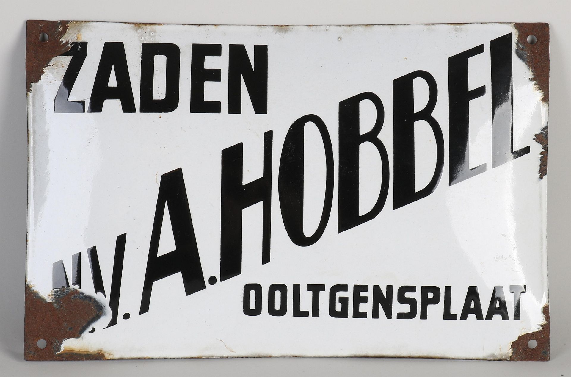 Antique enamel advertising sign, 1920