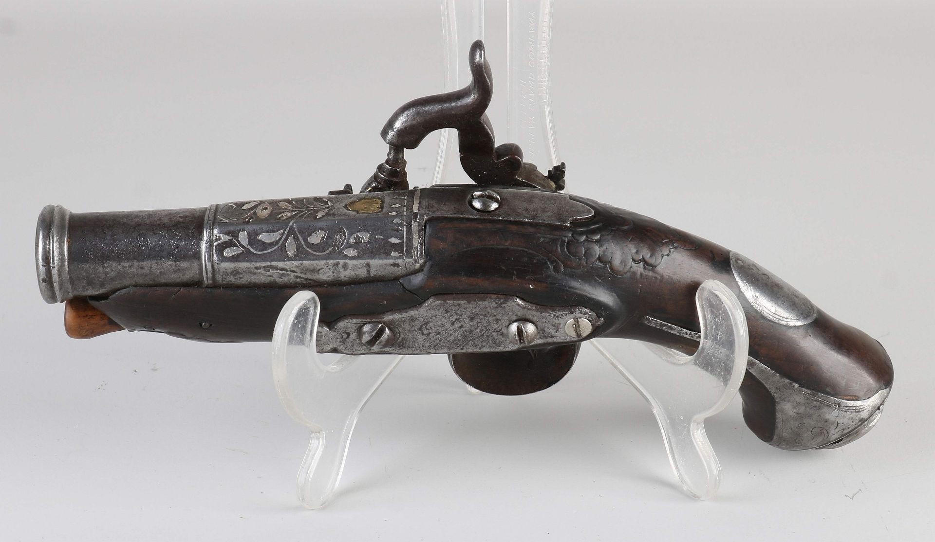 Antique percussion pistol, L 22 cm. - Image 2 of 2