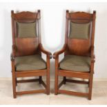 Two oak guild chairs