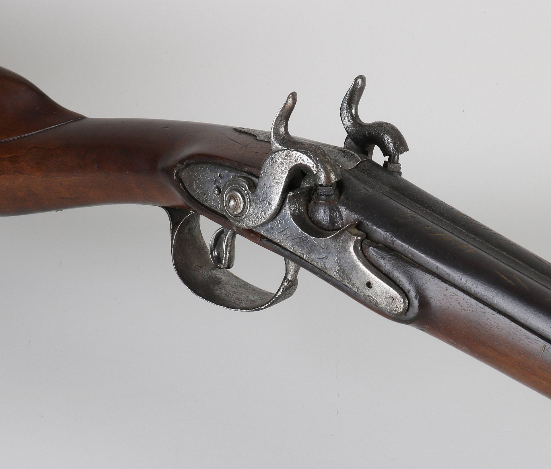 Antique hunting rifle, L 135 cm. - Image 3 of 3