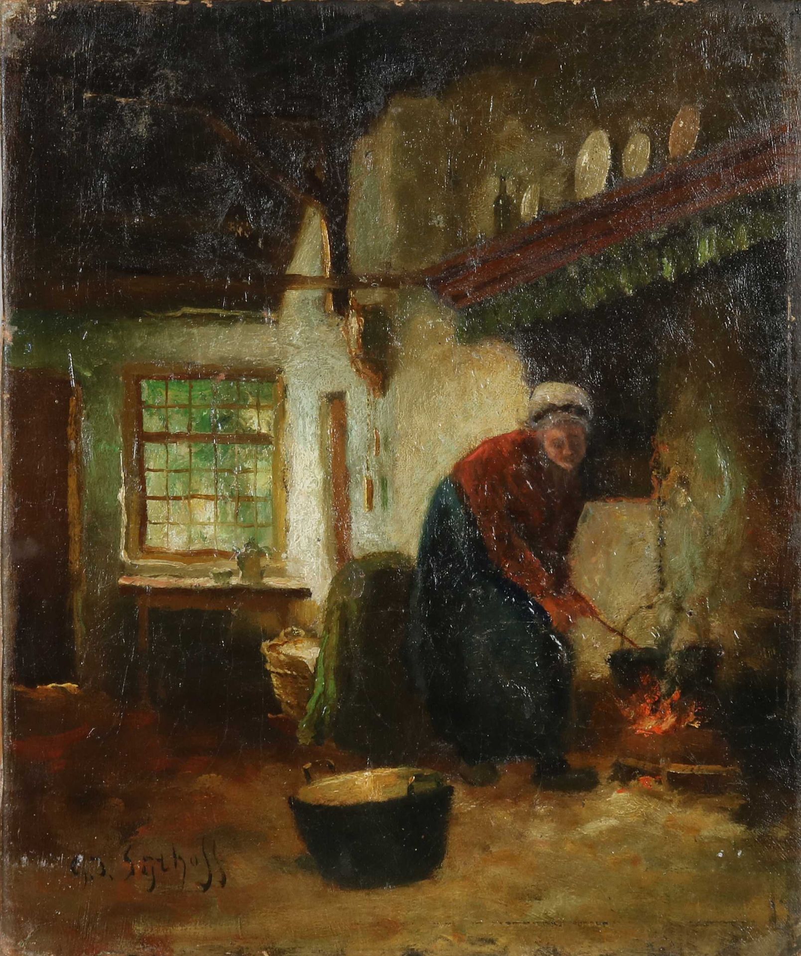 GJ Sijthoff, Farmer's wife at hearth place