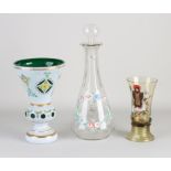 Three pieces of antique glassware