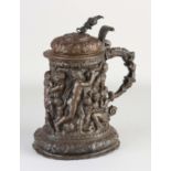 Cast iron beer mug, H 25 cm.