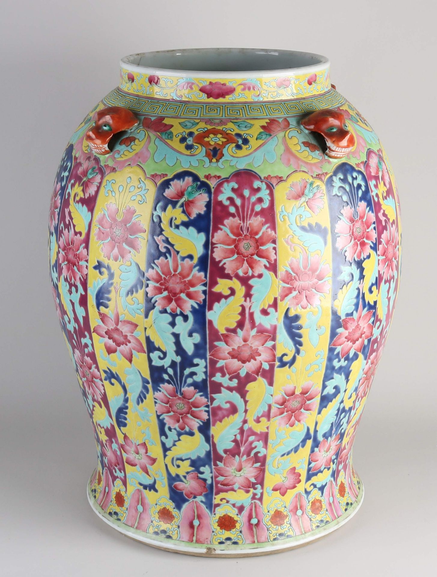 Chinese Family Rose vase, H 50 cm.