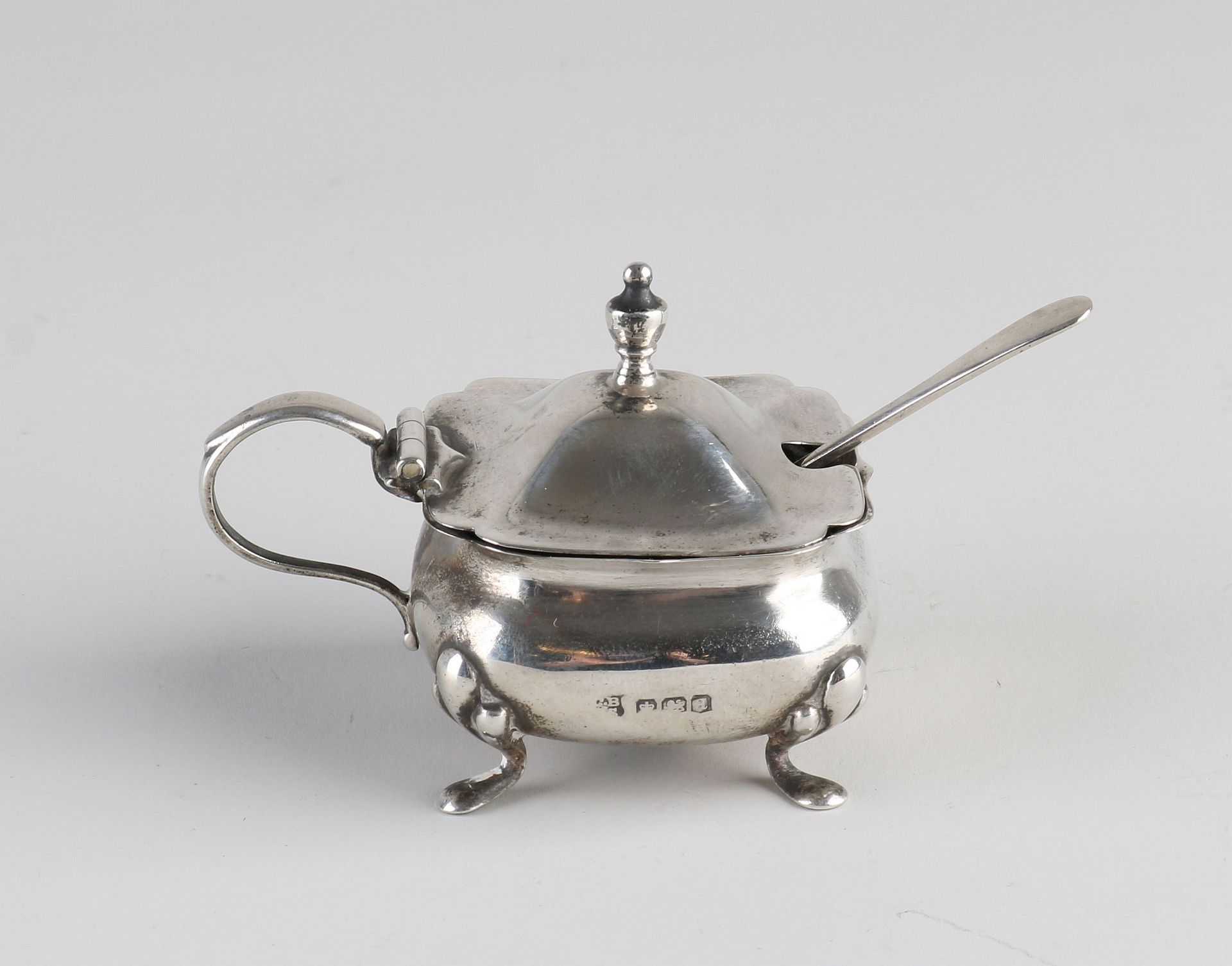 Silver mustard pot