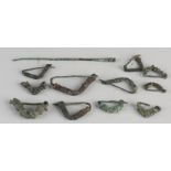 Lot of 12 pieces of archaeological finds Luristan