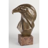 Bronze head of bird of prey