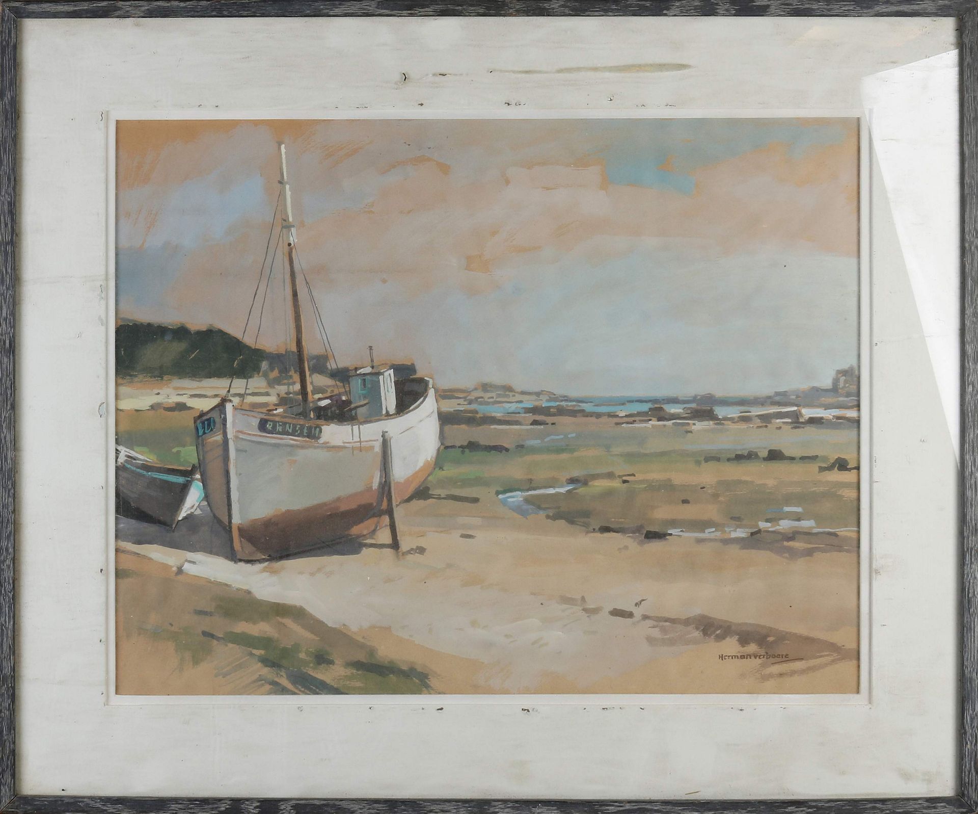 H. Verbaere, Fishing boat on the beach