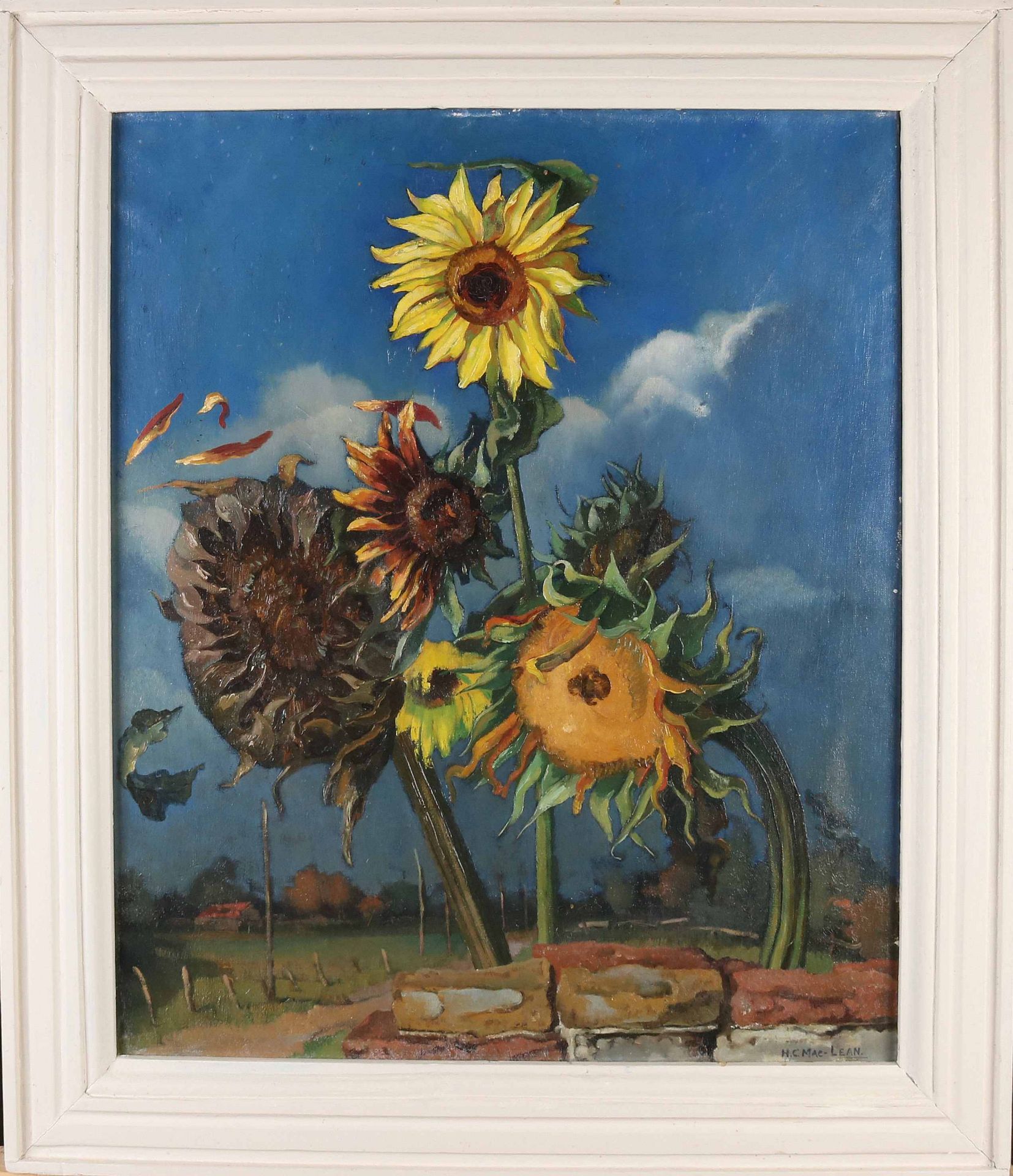 HC MacLean, Landscape with sunflowers