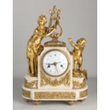 French mantel clock with extra month indication