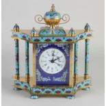 Cloisonne table clock