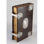 18th century mass book with silverware