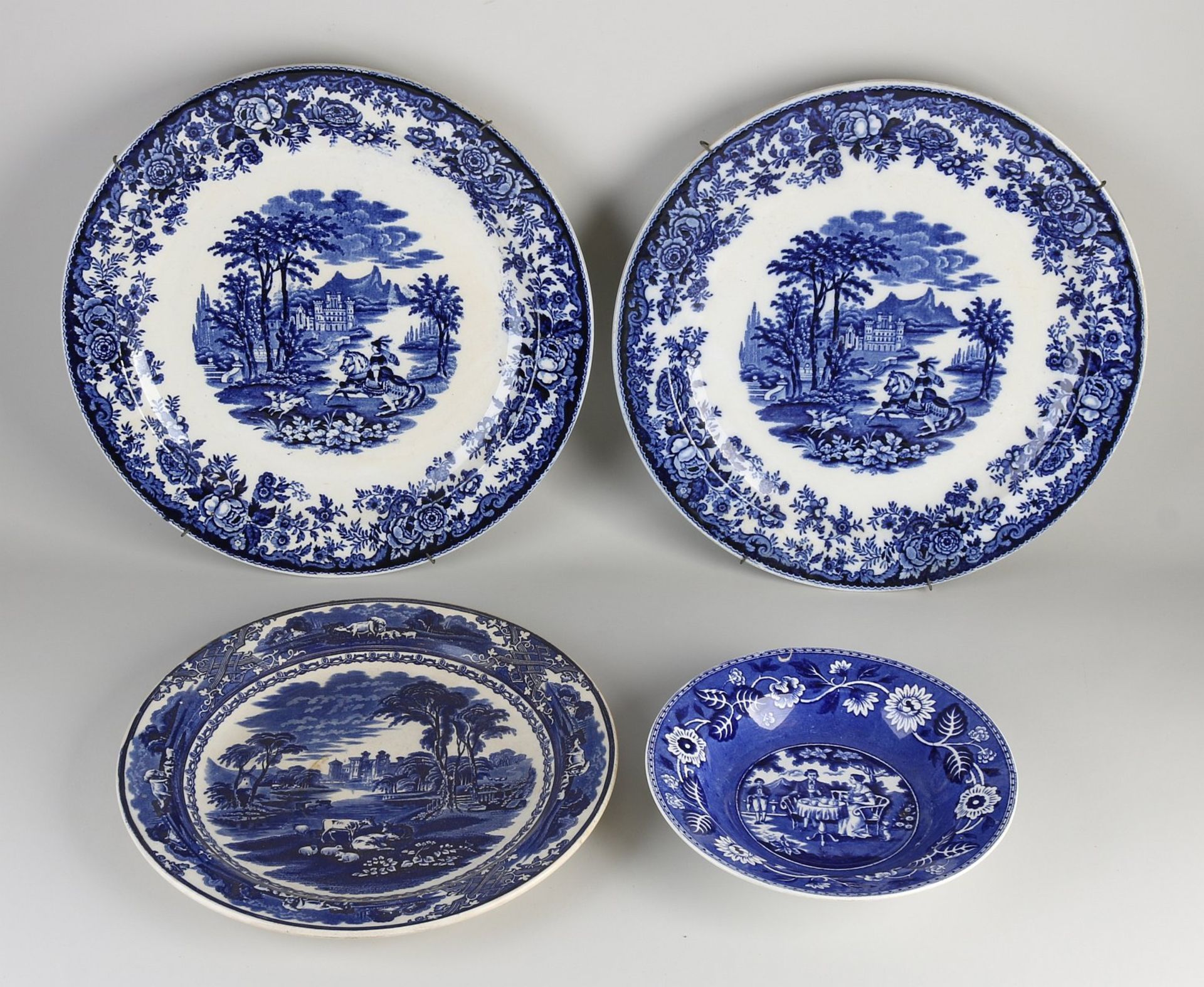 Four antique dishes