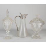 Three pieces of antique glassware
