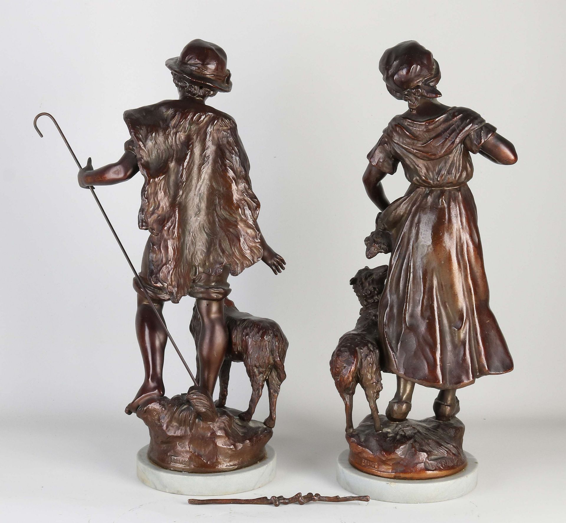 Two antique French figures, 1900 - Bild 2 aus 2