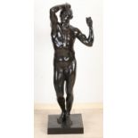 Bronze figure, Male nude