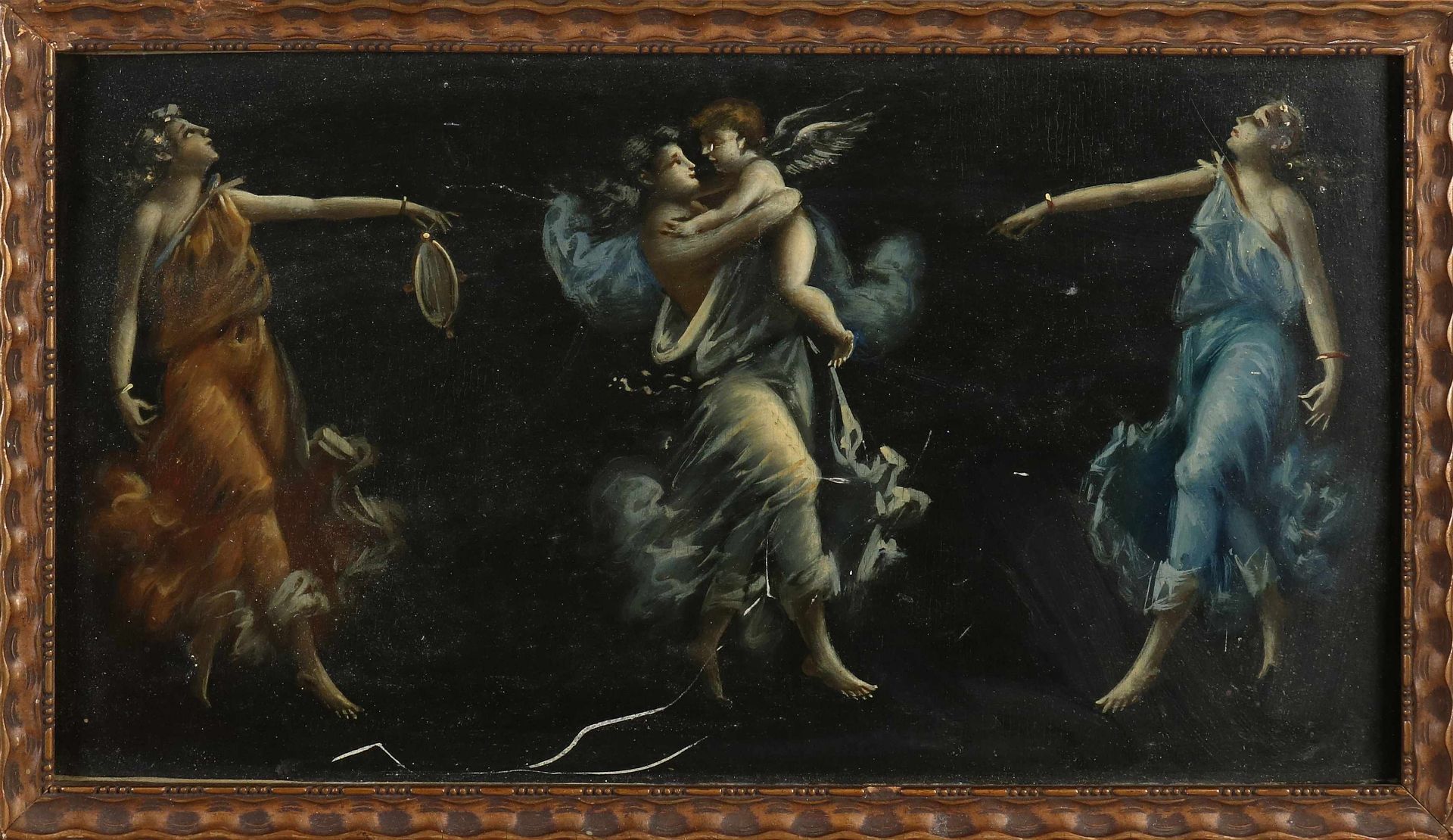 Unsigned, Three Nymphs with Angel